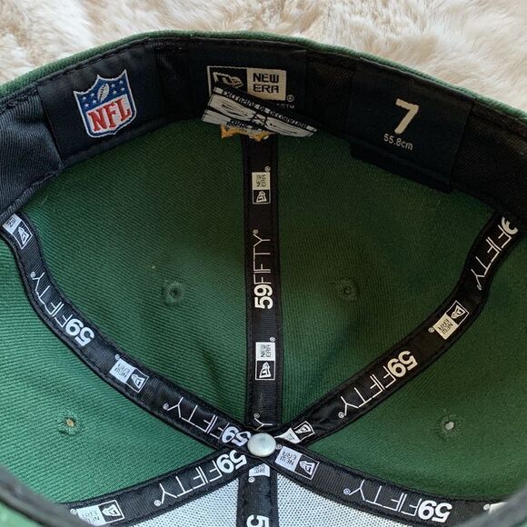 Vintage NFL‎ Green Bay Packers Football Embroidered New Era 59FIFTY Hat Sz 7 - Picture 8 of 11